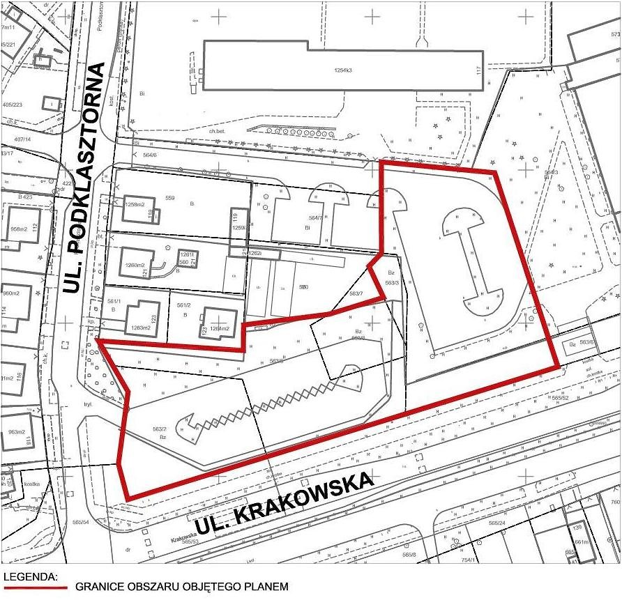 Wyłożeniu do wglądu projektu miejscowego planu zagospodarowania przestrzennego „KIELCE- ZACHÓD- OBSZAR V.7.2 w rejonie ul. Krakowskiej i ul. Podklasztornej- parking wielopoziomowy”