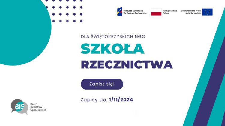 Bezpłatna Szkoła Rzecznictwa dla organizacji pozarządowych!!